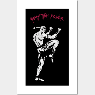 Muay Thai Kickboxing Boxer Thailand Posters and Art